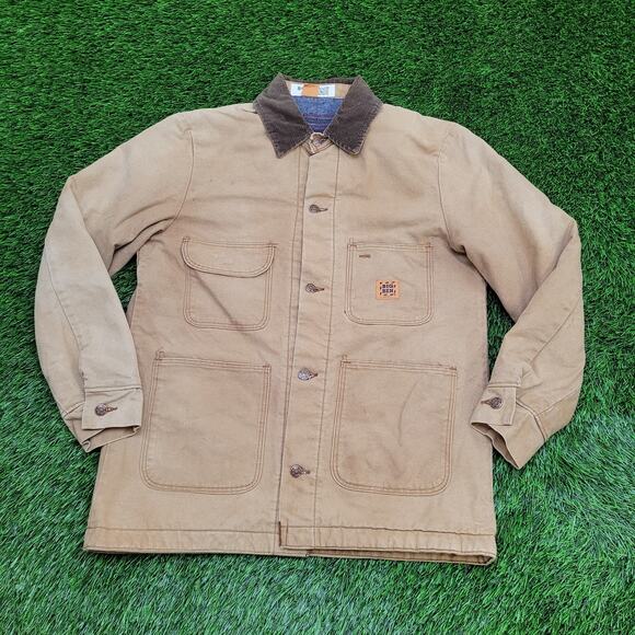 Vintage Big-Ben Chore Field Jacket S/M 21x29 Baggy Faded USA - Picture 1 of 16